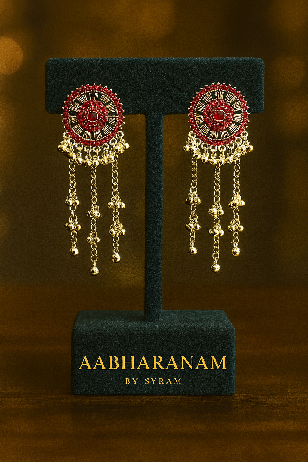 Dangle Earrings – Red, Green & White Variants
